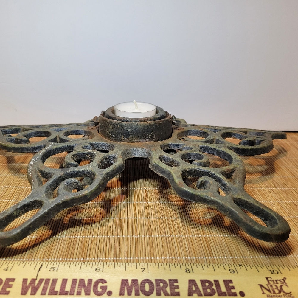 Cast Iron Garden Butterfly Candle Holder Wall Sconce Or Tabletop - Picture 6 of 14